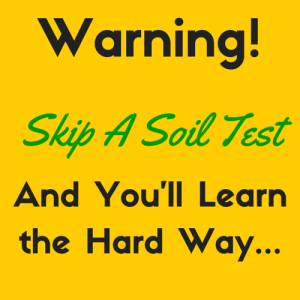 Soil Test Warning