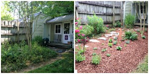 Shady perennial garden started from the weeds!